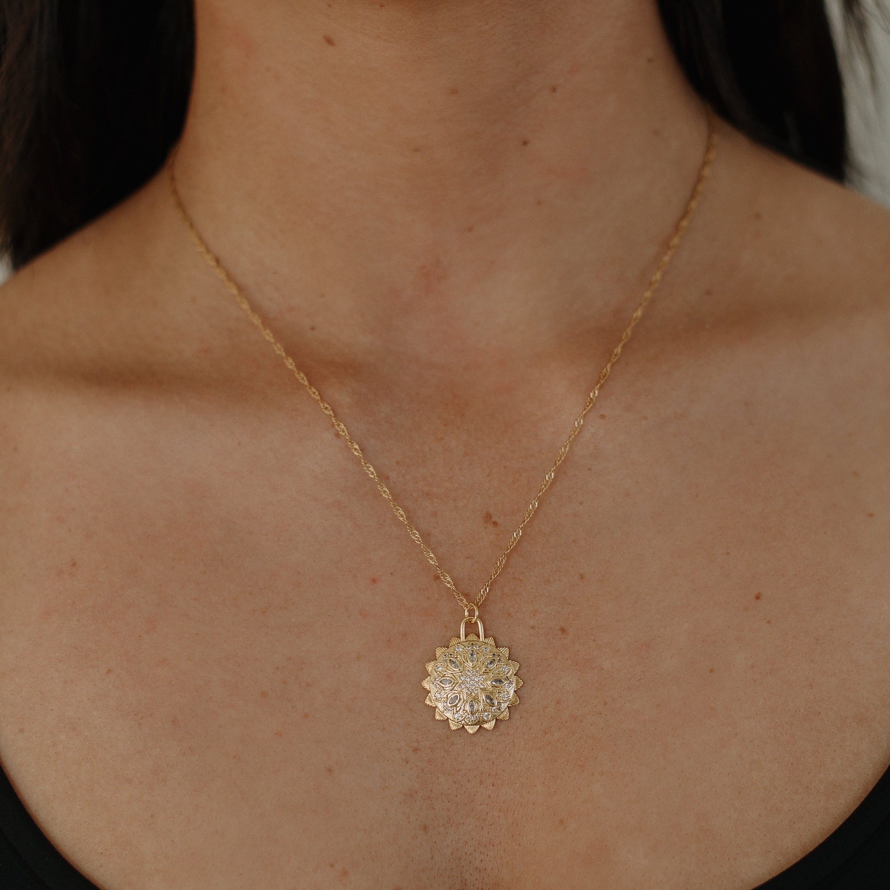 Solace CZ Rope Necklace – Gold-Filled Sunburst | Truly Blessed Jewels