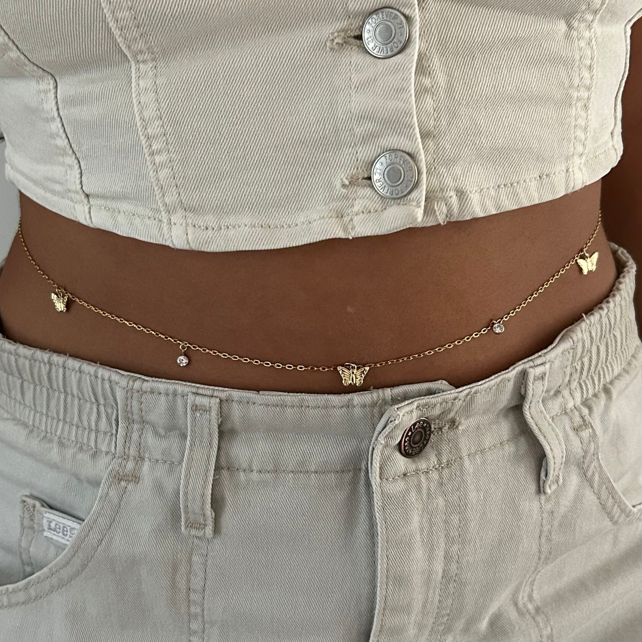 Alle CZ Butterfly Waist Chain | Truly Blessed Jewels