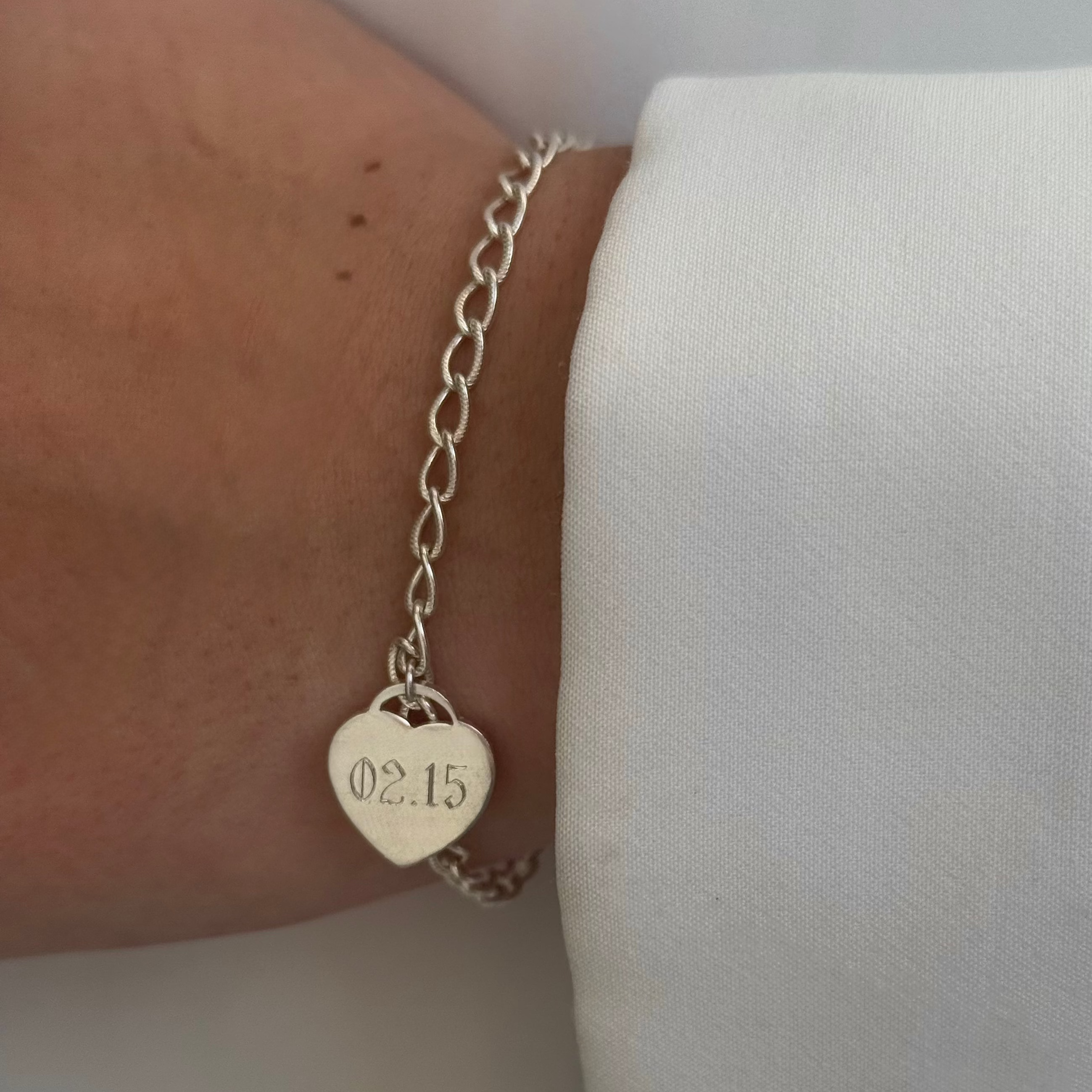 Silver Engraved Heart Bracelet | Truly Blessed Jewels