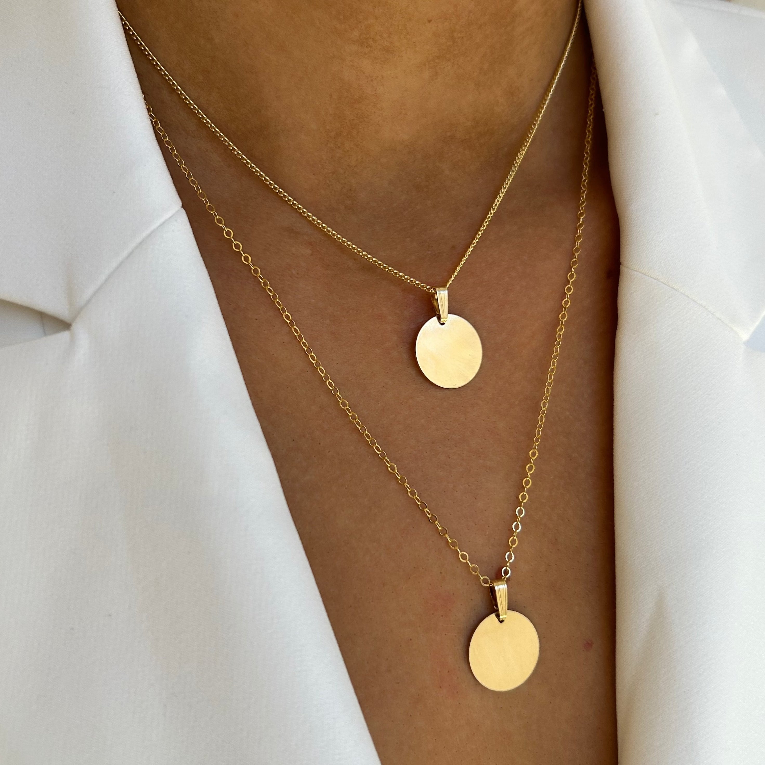 Gold Engraved Circle Necklace Truly Blessed Jewels - Main Image