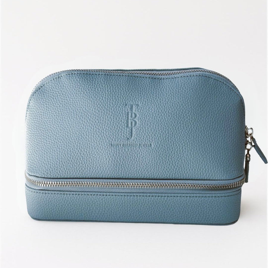 Blue Travel Jewelry Case - Truly Blessed Jewels