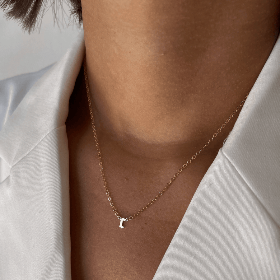 Dainty Initial Tag Necklace – Haye Nii