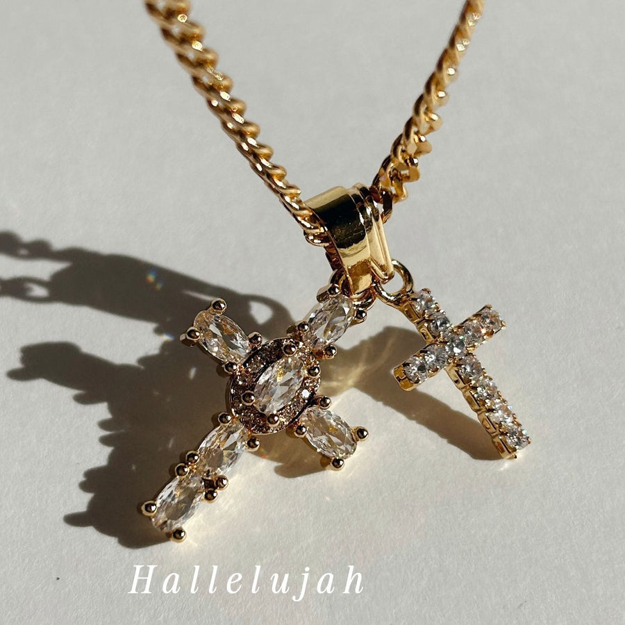  Truly Blessed Jewels - New Glory CZ Cross Necklace