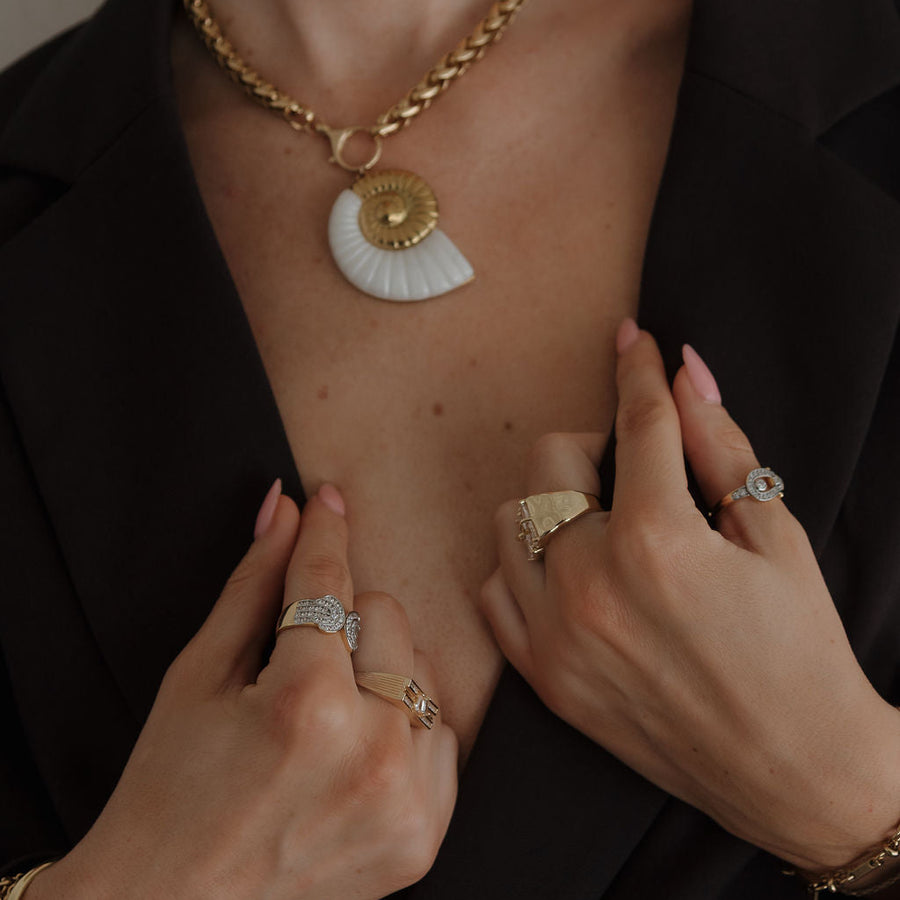 Globe CZ Ring – Adjustable Gold Pave Statement | Truly Blessed Jewels - Truly Blessed Jewels