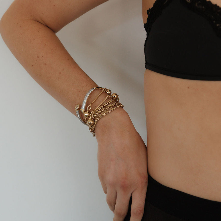 Harbor Gold Link Bracelet – Bold Sphere Chain | Truly Blessed Jewels