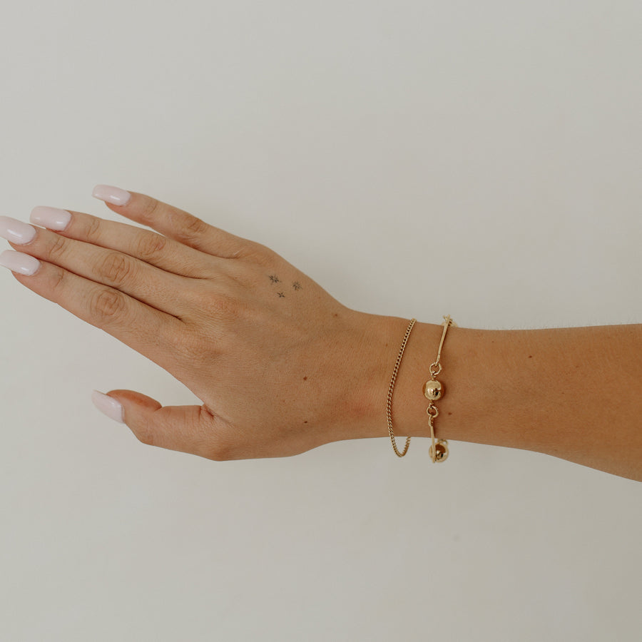 Harbor Gold Link Bracelet – Bold Sphere Chain | Truly Blessed Jewels