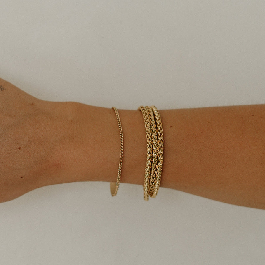 Valley Gold Chain Bracelet – Layered Woven Stack | Truly Blessed Jewels - Truly Blessed Jewels