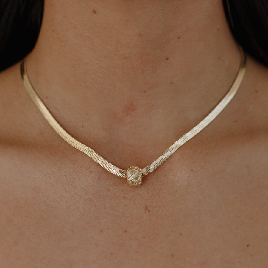 Ember CZ Herringbone Necklace – Gold Filled | Truly Blessed Jewels - Truly Blessed Jewels