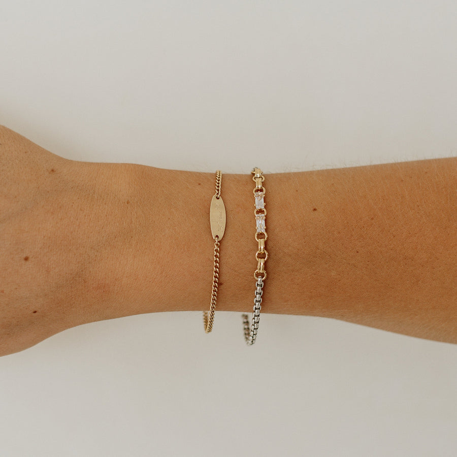 Atlantic Mixed Metal Bracelet – Gold & Silver Crystal Chain | Truly Blessed Jewels - Truly Blessed Jewels