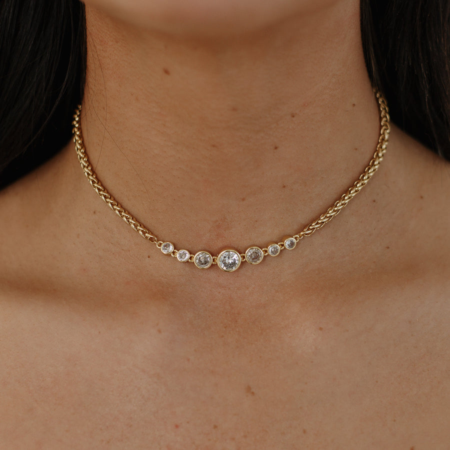 Lumina Gold CZ Necklace – Gold Filled | Truly Blessed Jewels - Truly Blessed Jewels