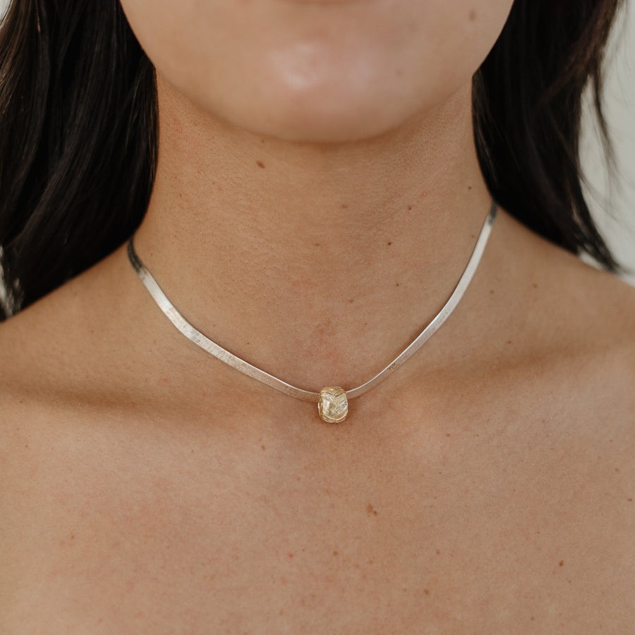 Ember CZ Herringbone Necklace – Gold Filled | Truly Blessed Jewels - Truly Blessed Jewels