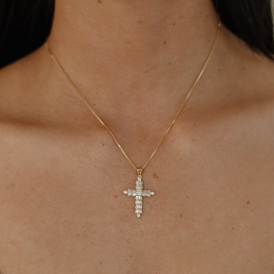 Juniper CZ Cross Necklace – Gold Filled | Truly Blessed Jewels - Truly Blessed Jewels