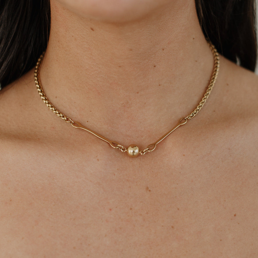 Dune Ball and Link Necklace – Gold Filled | Truly Blessed Jewels - Truly Blessed Jewels