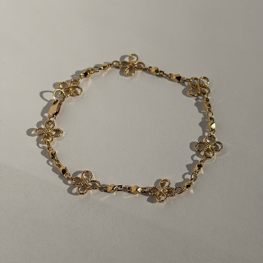 Poppy Flower Bracelet – Gold Floral Chain | Truly Blessed Jewels - Truly Blessed Jewels