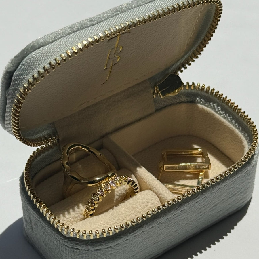 Blue Mini Velvet Jewelry Case - Truly Blessed Jewels