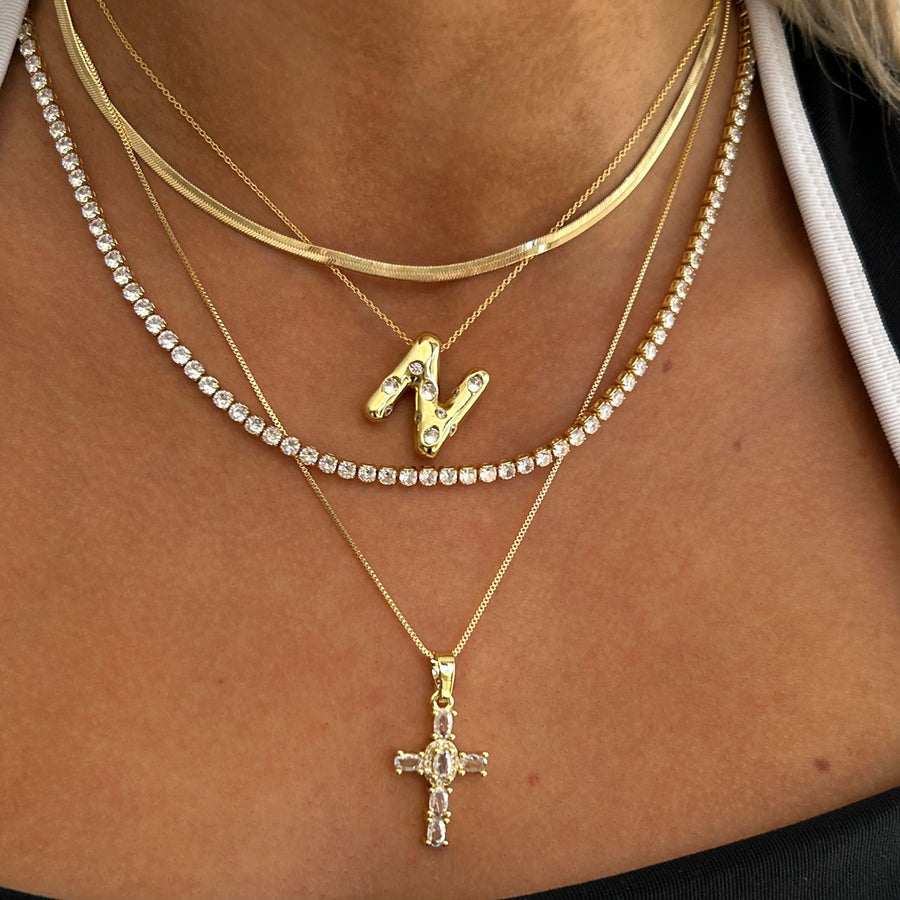  Truly Blessed Jewels - Sincerely Yours Bubble Initial Necklace