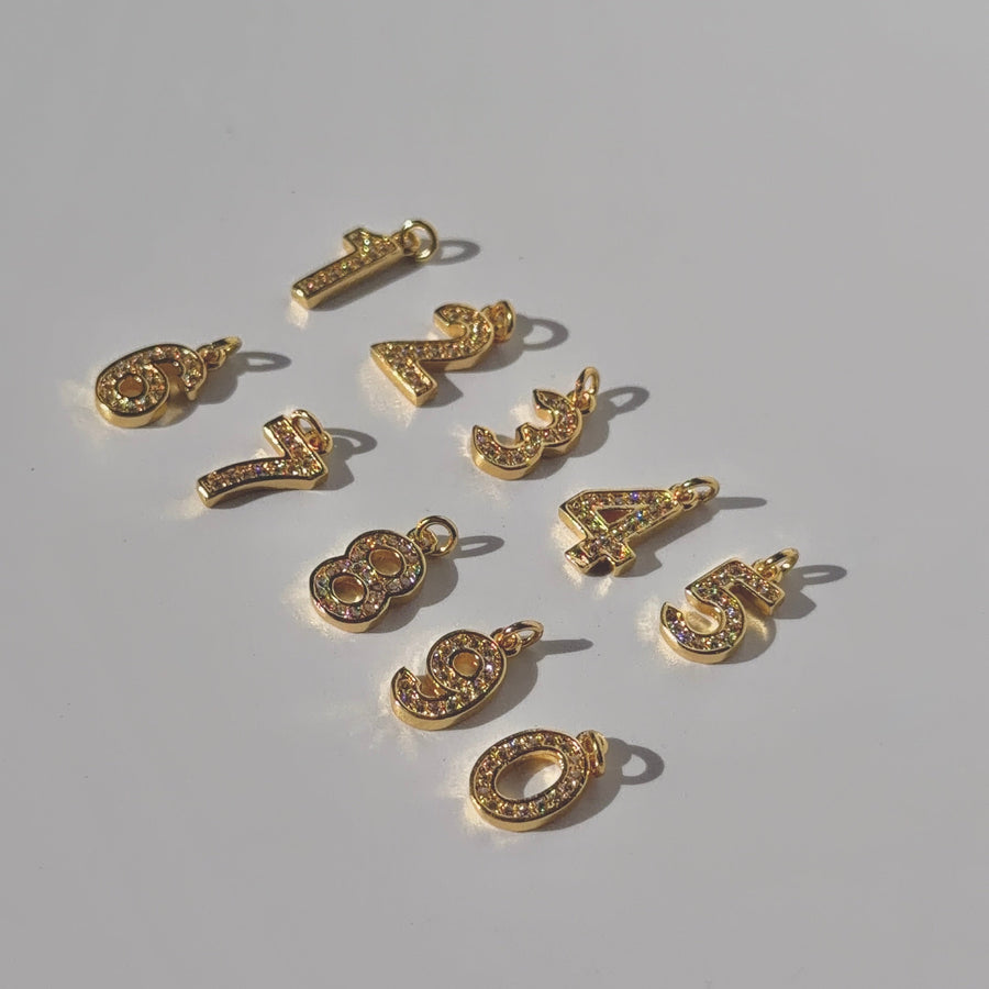 CZ Number Charm | Truly Blessed Jewels