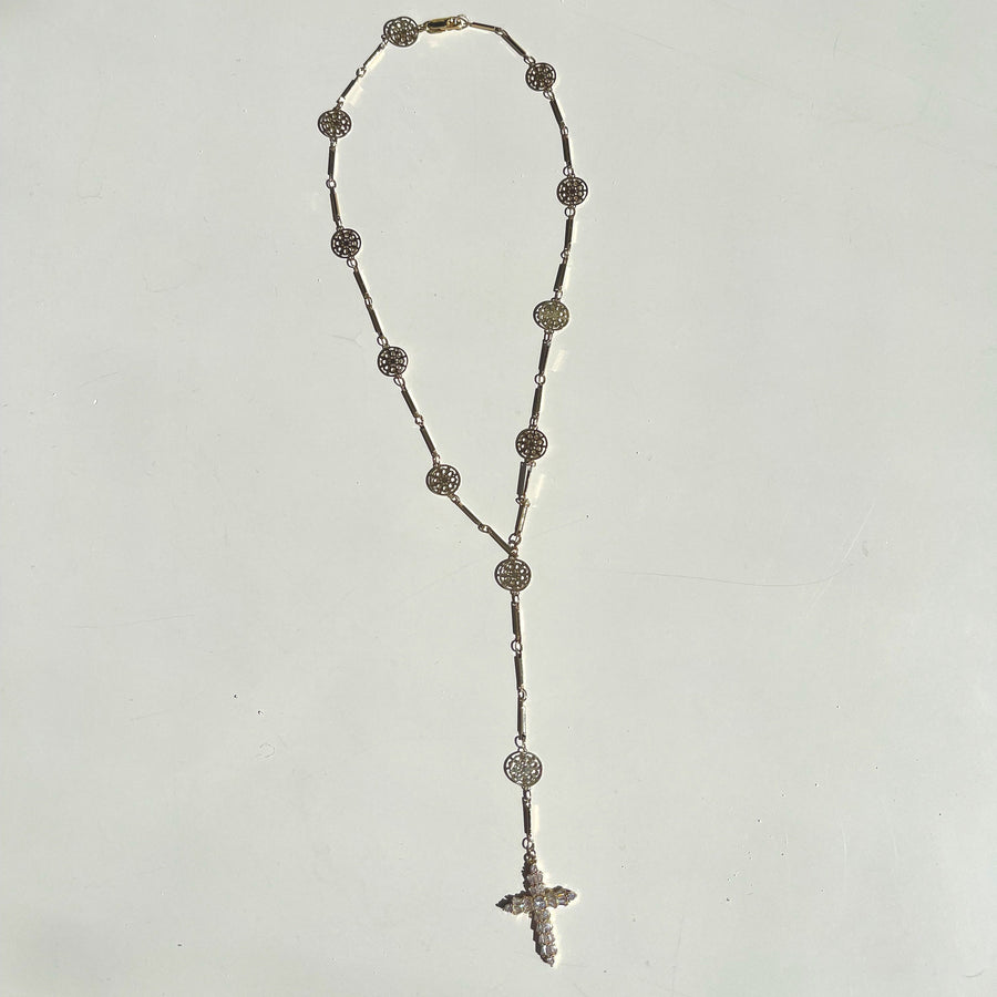 Marisol CZ Cross Drop Necklace - Truly Blessed Jewels