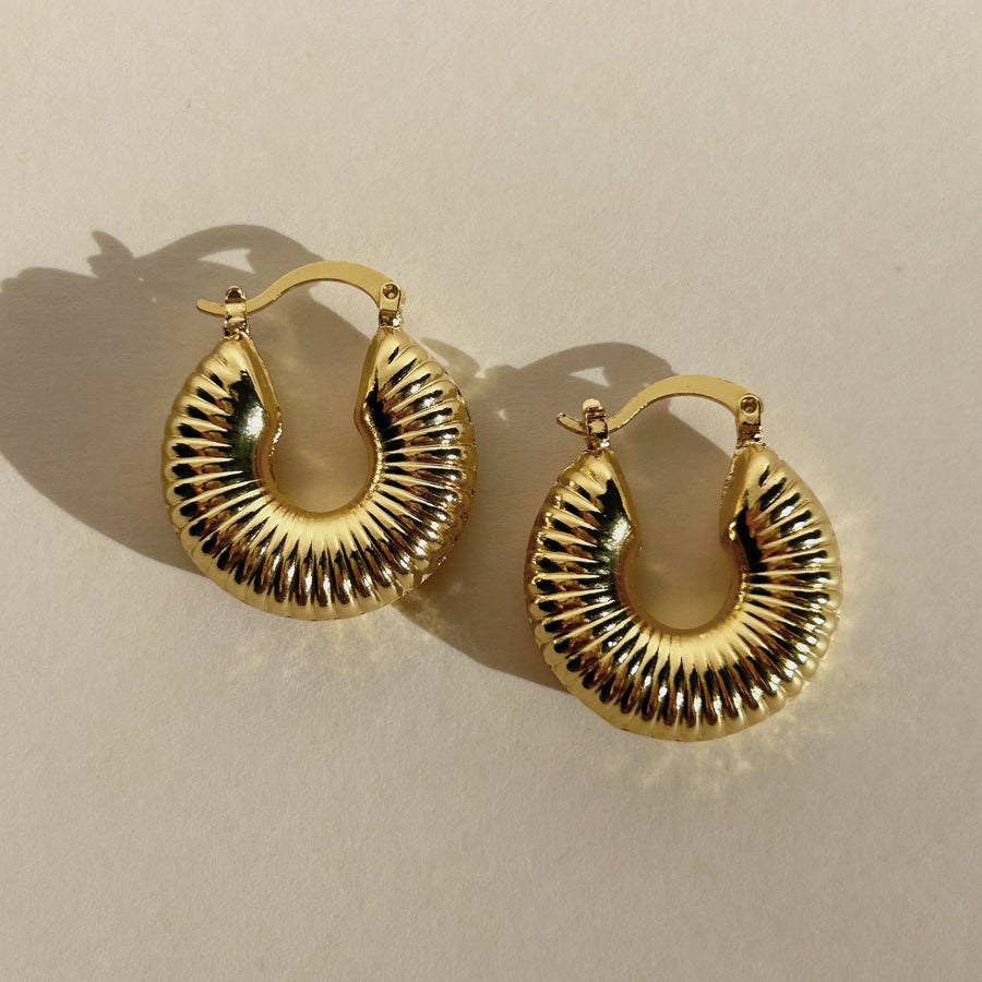 Antoinette Textured Hoops