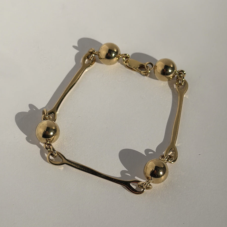 Harbor Gold Link Bracelet – Bold Sphere Chain | Truly Blessed Jewels