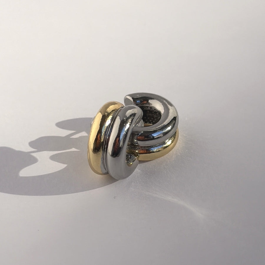 Dawn Mixed Metal Hoop Earrings – Gold & Silver Dual-Tone Hoops | Truly Blessed Jewels - Truly Blessed Jewels