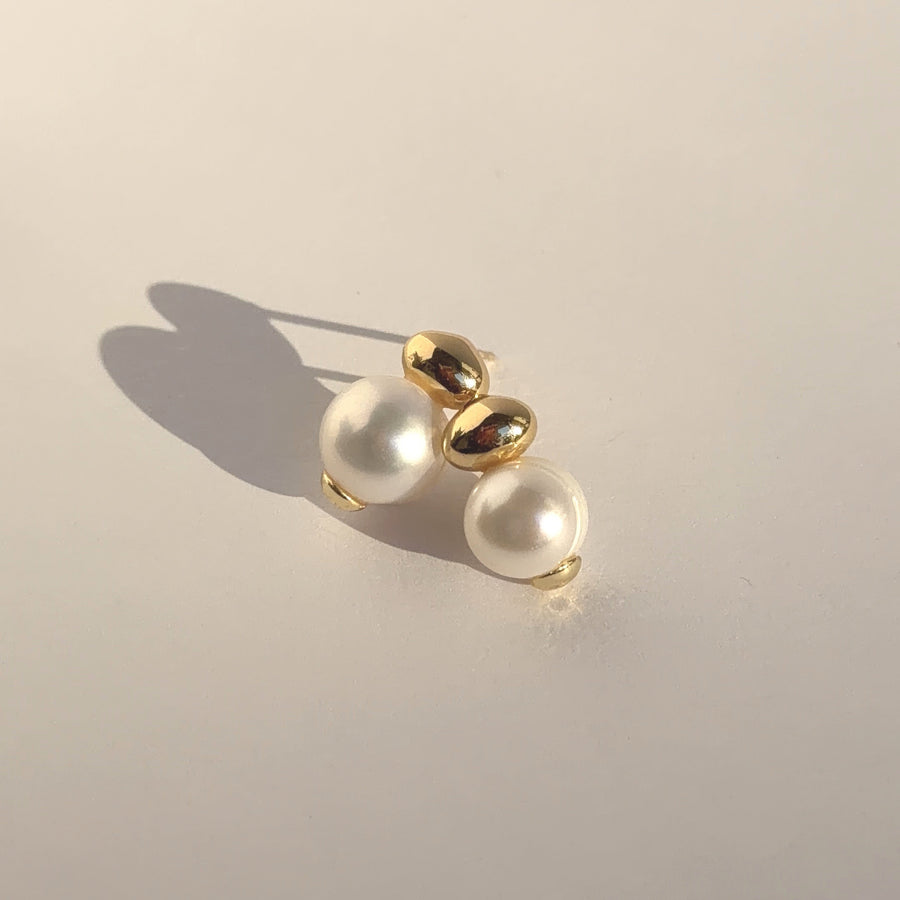 Duffy Pearl Stud Earrings – Gold-Filled Minimal Drops | Truly Blessed Jewels - Truly Blessed Jewels