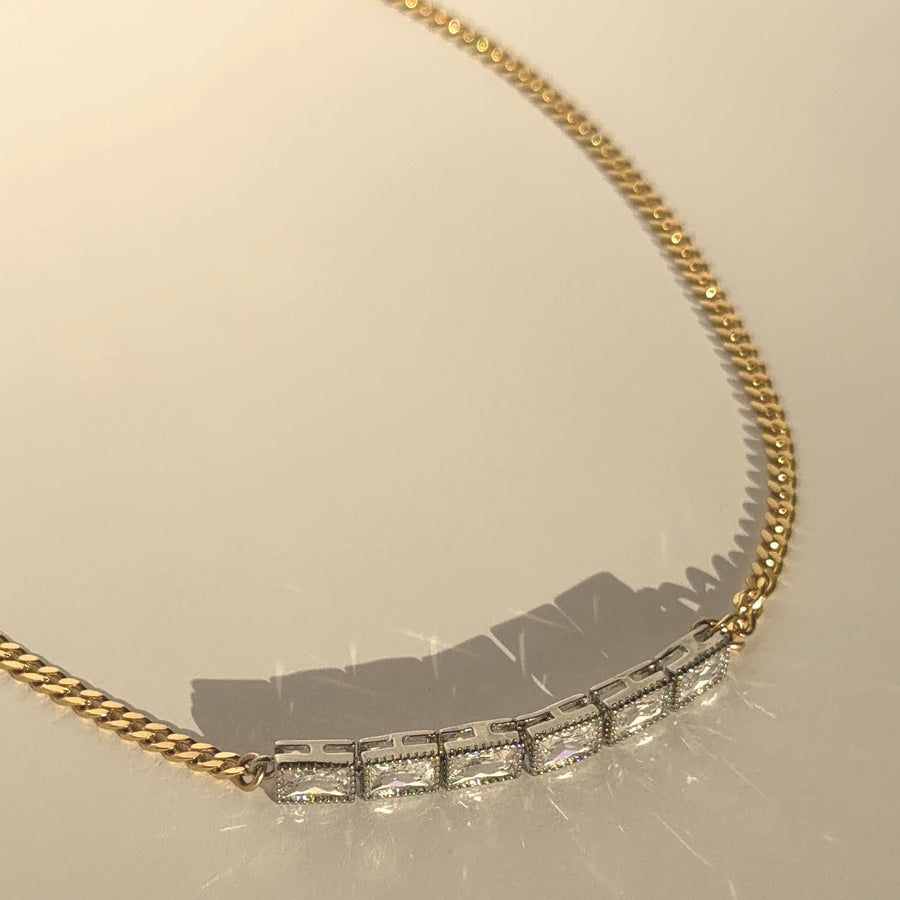 Pacific Mixed Metal CZ Necklace – Gold Filled | Truly Blessed Jewels - Truly Blessed Jewels