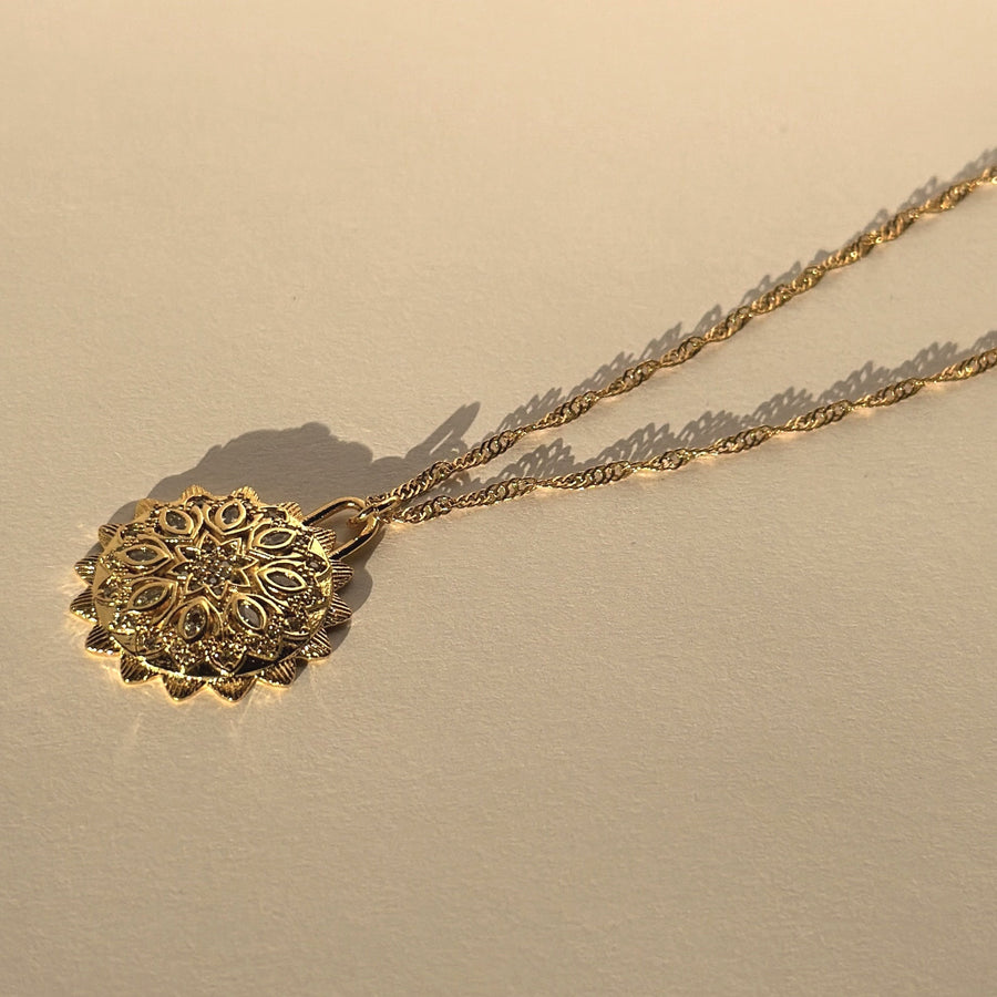 Solace CZ Rope Necklace – Gold-Filled Sunburst Pendant | Truly Blessed Jewels - Truly Blessed Jewels