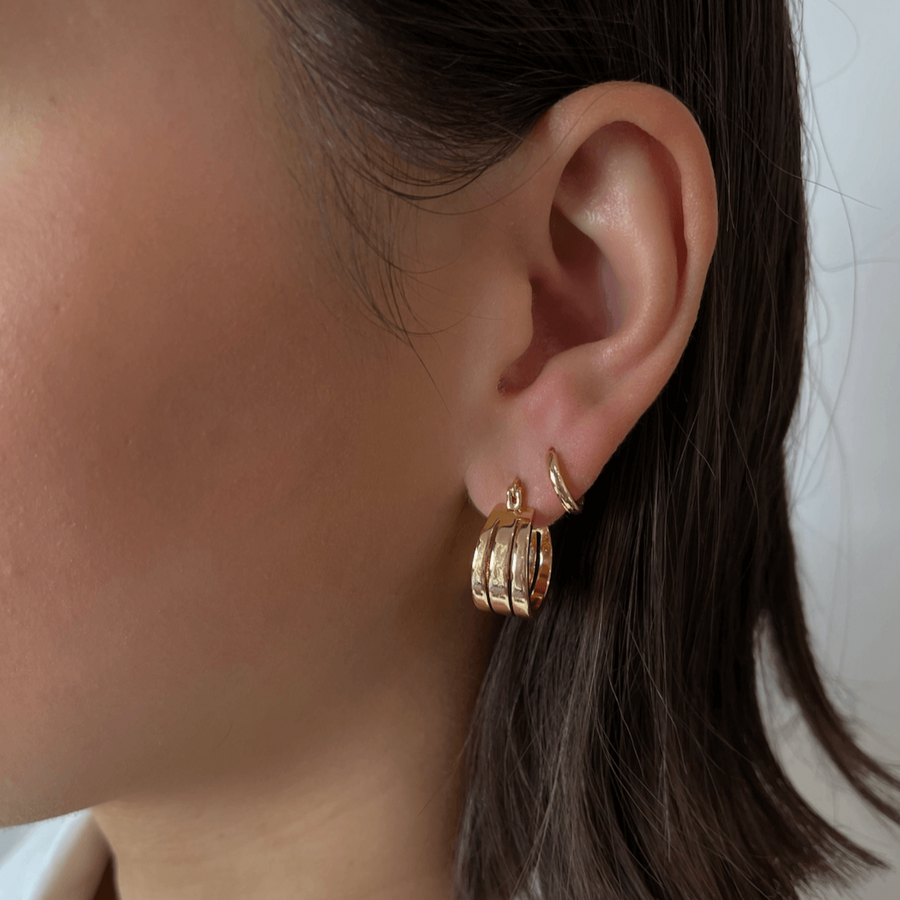  Truly Blessed Jewels - Gwen Gold Hoops Earrings