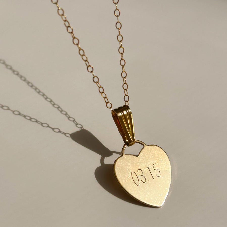  Truly Blessed Jewels - Gold Engraved Heart Necklace