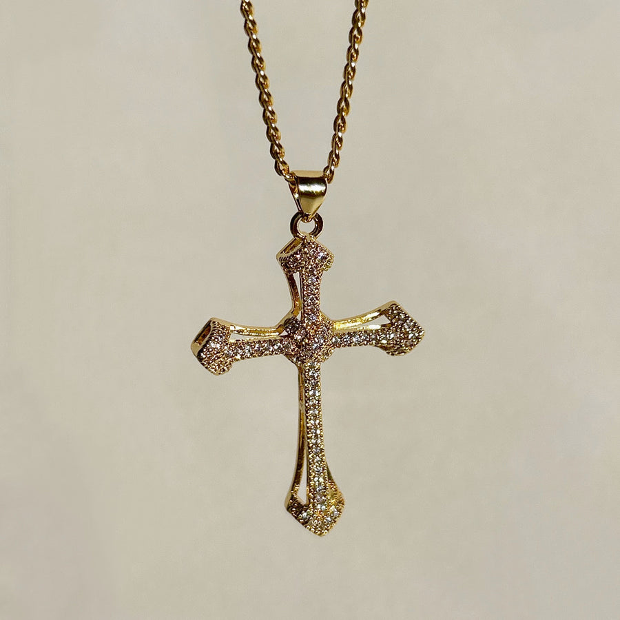 Heritage CZ Cross Necklace