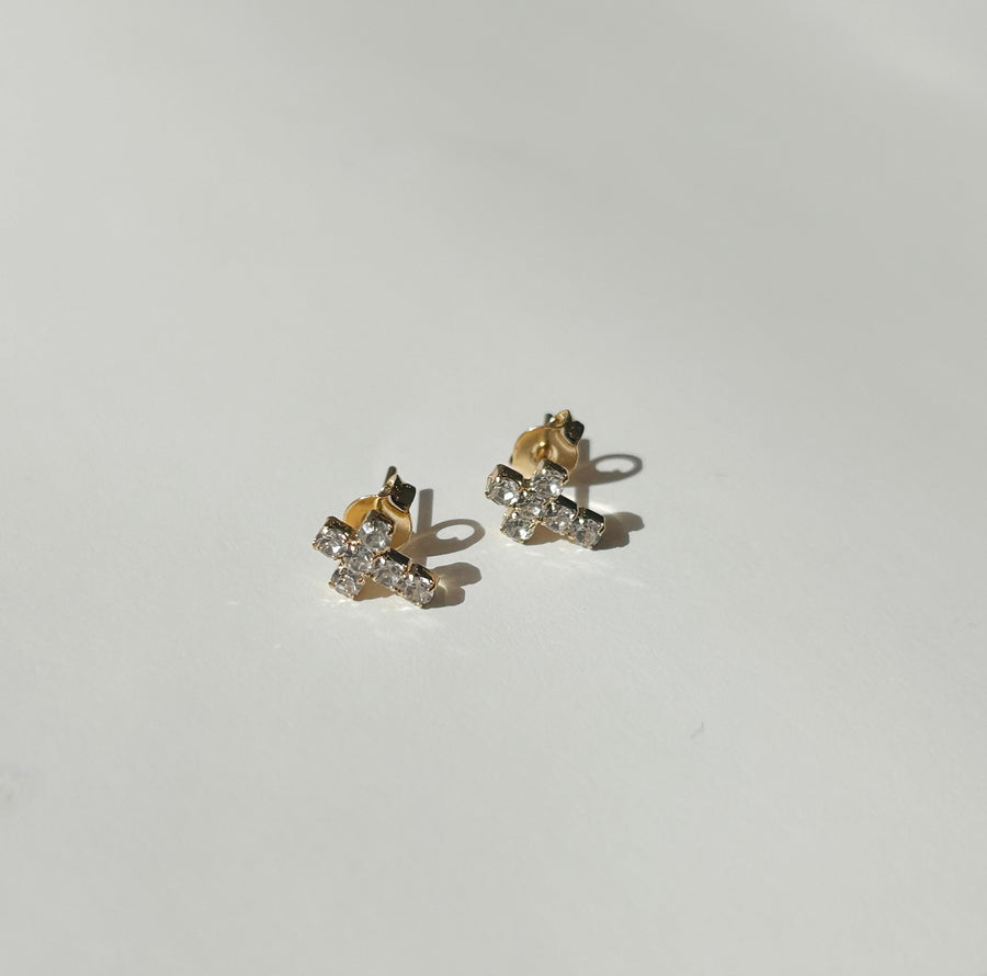  Truly Blessed Jewels - Holy Spirit Cross Studs Earrings