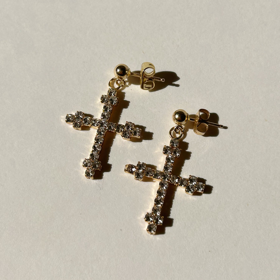 Truly Blessed Jewels - Vatican CZ Cross Earrings