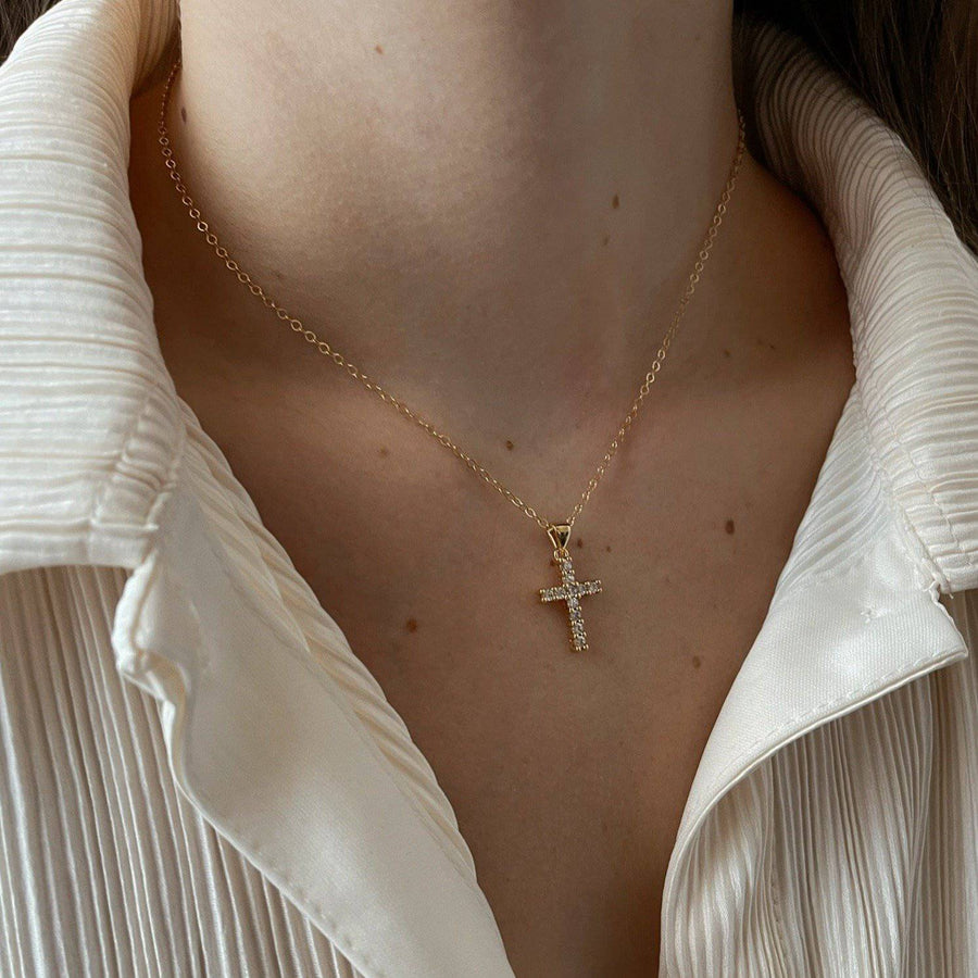  Truly Blessed Jewels -Blessed CZ Cross Necklace 