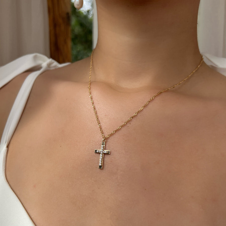  Truly Blessed Jewels - Saving Grace CZ Cross Necklace